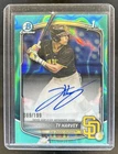 2025 Bowman Draft Ty Harvey Chrome Auto Aqua Lava Refractor 1st #/199 Padres