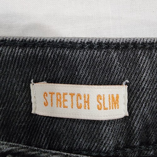 Topman Jeans Women's 34R Black Denim Stretch Slim Fit Button-Fly Distressed - Picture 10 of 13