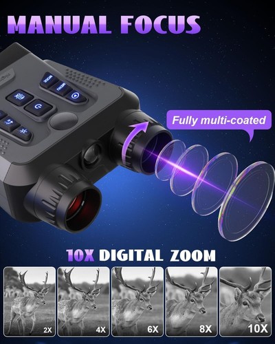 Night Vision Goggles for Adults, 4K Night Vision Binoculars,10X Digital Night Vi - Picture 3 of 6