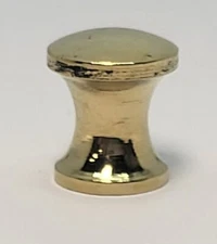 3/8" Polished Turned Solid Brass BOOKCASE Knob desk small cabinet drawer pull