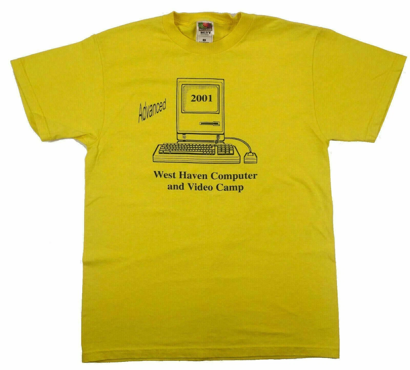 West Haven COMPUTER & VIDEO Camp vintage t shirt 2001 Apple MacIntosh medium CT