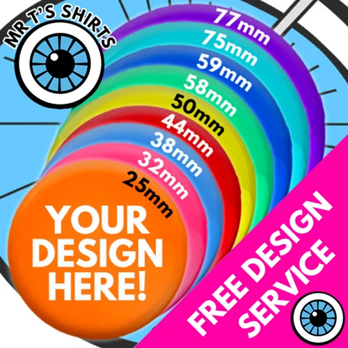 Custom Badges Personalised Wedding Stag Hen Bespoke Birthday Badge 25mm 38mm 59