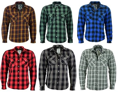 Motorrad Kariert Hemd Jacke Lumberjack Lumber Jack Shirt grau schwarz Aramid - Bild 1 von 2