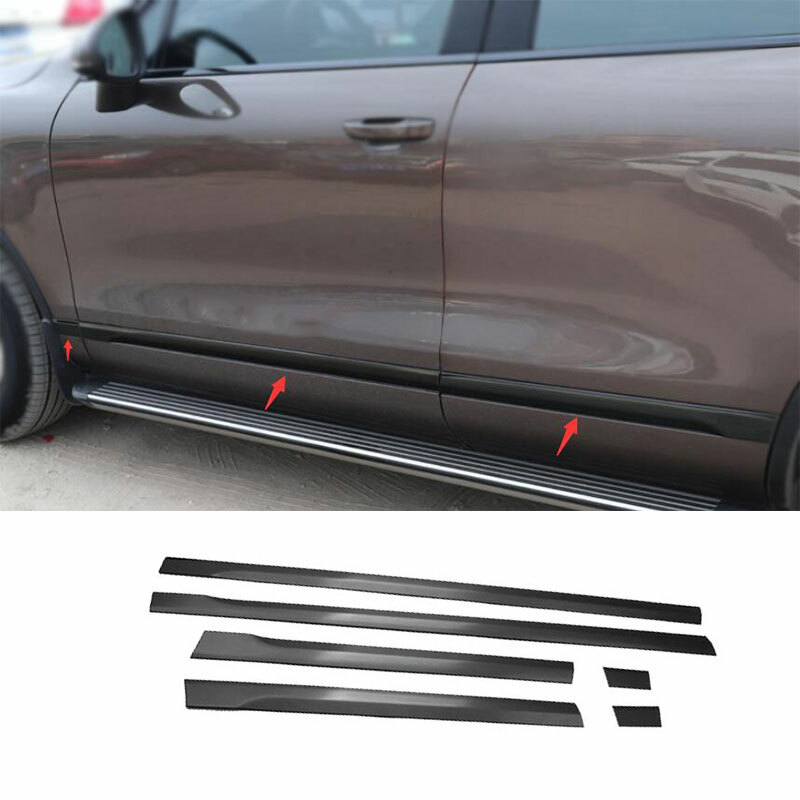 For VW Touareg 2011-2018 Black Titanium Door Body Side Molding