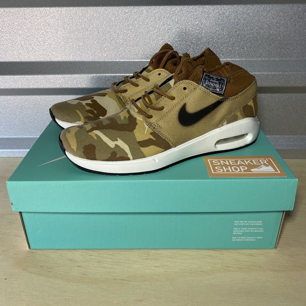 Nike Men’s SB Air Max Janoski 2 Premium Camo Skate Shoes Size 8 (AT5878-200)