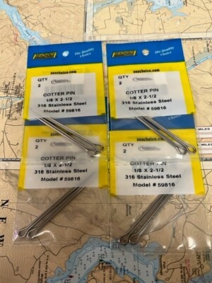 小物 pest Seachoice pack of 8 #59816 Stainless Steel Cotter Pin 1/8