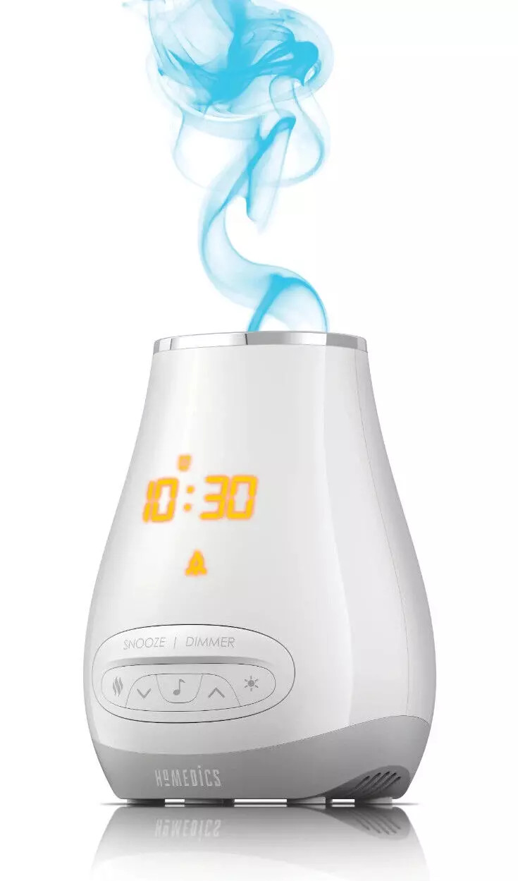 HoMedics SoundSpa Slumber Scents Alarm Clock, Essential Oil 