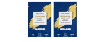 Vitamasques Charcoal Gold Dust Sheet Mask, 2 ct - FREE SHIPPING