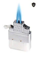 KGM Vector Thunderbird Butane Flip Top DOUBLE FLAME TORCH Lighter Insert