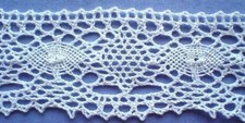 55mm White Cotton Torchon Cluny Lace per metre 
