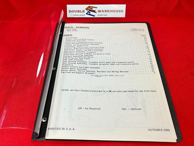 October 1964 Mercury Outboard Merc 900E 900EL Parts Manual