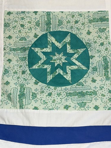 Starburst Patchwork Quilt Pinwheel Hand Stitched Vibrant Colors 75 x 81" Super - Afbeelding 7 van 15