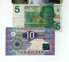 PAYS-BAS  - 5 ET 10 GULDEN 1973 et 1987