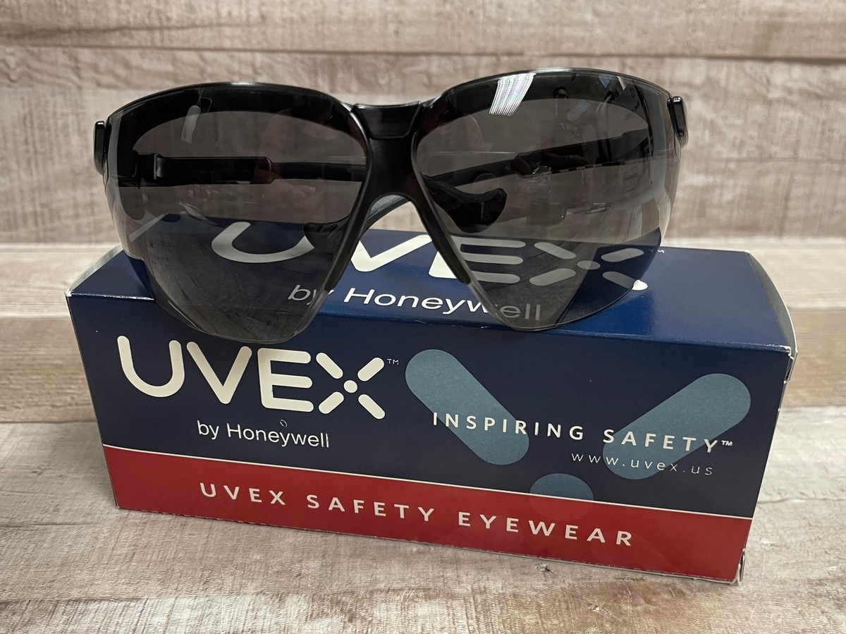 Uvex XC Genesis Safety Glasses W/ Black Frame Gray Lens S3301D New