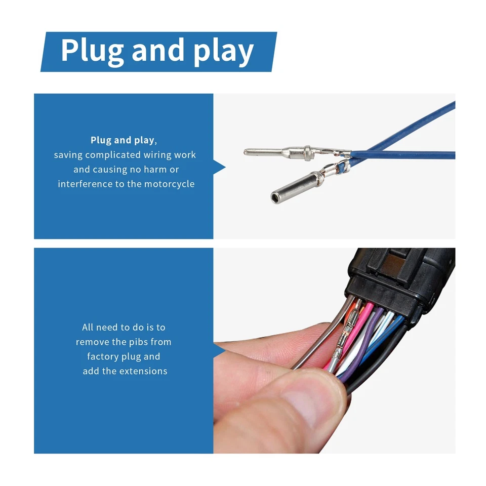 Kit de arnés de extensión de cableado de manillar Can-bus de 14" 16" para modelos Harley Touring Foto 4 de 4