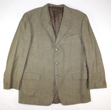 Ermenegildo Zegna Blazer Men's 48 Soft Silk Wool Jacket Birdseye Olive Green