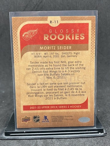 2021 22 Upper Deck Series 2 Moritz Seider O Pee Chee Glossy Bronze