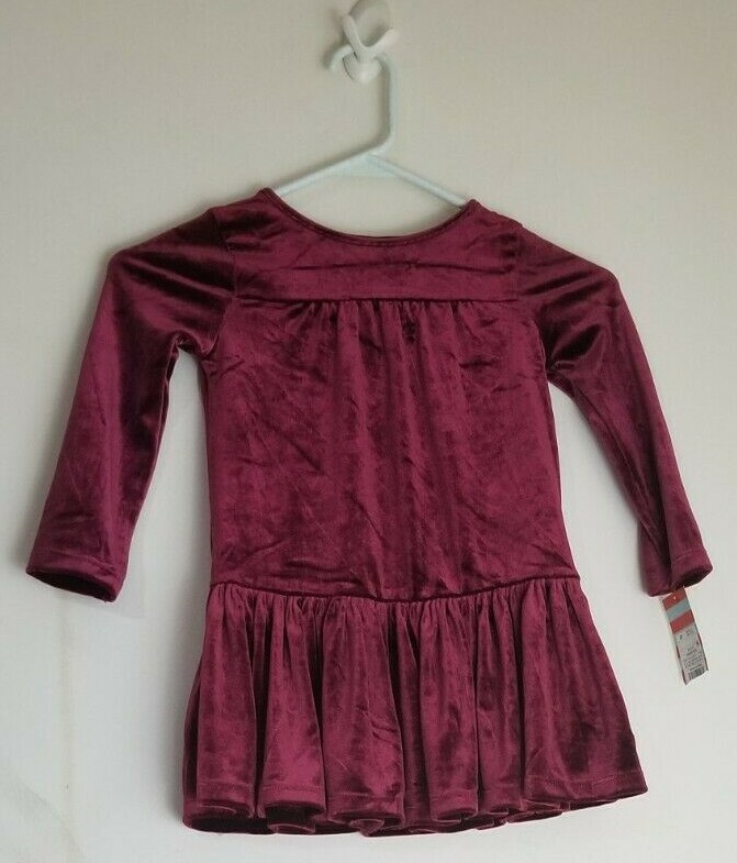 3t burgundy dress Nicolette's Couture Female Burgundy Tiered Tutu Dress, 6/7 main image 1