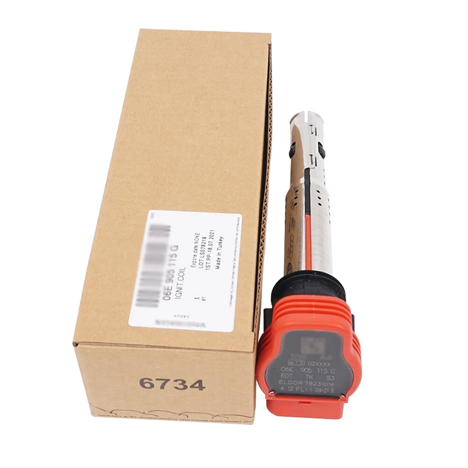 Bobina de encendido genuina 6 piezas ROJA 06E905115G apta para Volkswagen Touareg 3.0T 4.2L Foto 3 de 4
