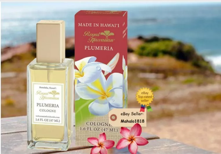 Royal Hawaiian Perfumes Hawaii Plumeria Flower Cologne 1.6 fl. oz. Fragrance