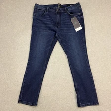 New THE PERFECT JEAN NYC Slim Thick Fit Dark Jeans Men's Size 36x28 Knight $120