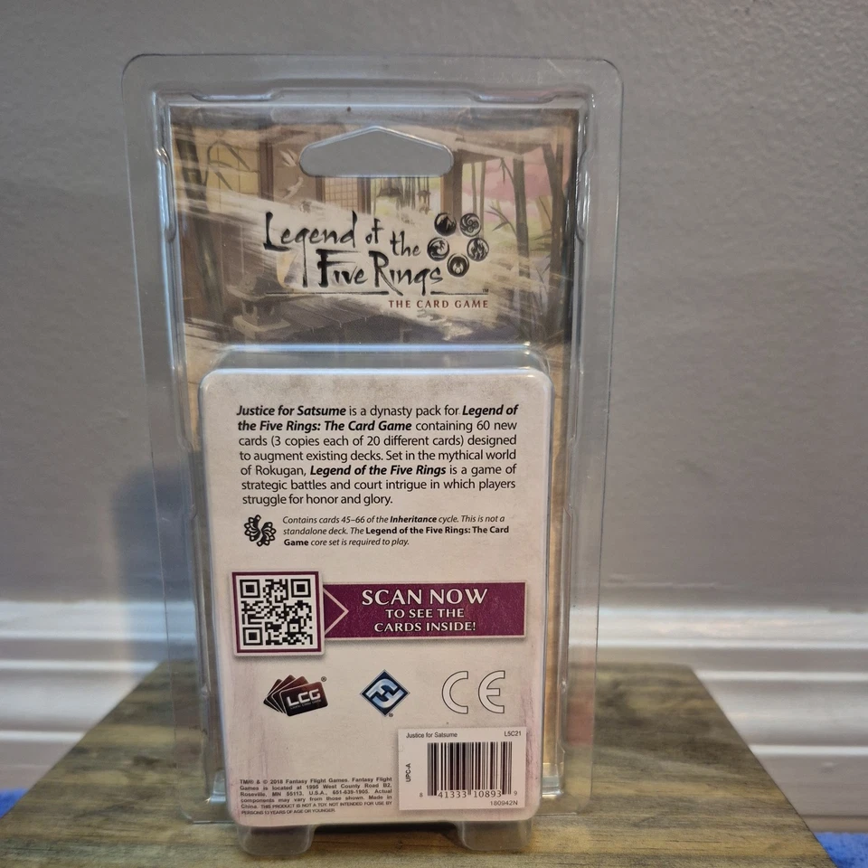 Legend of the Five Rings LCG: Justice For Satsume Dynasty Pack Factory Sealed - Image 2 of 2