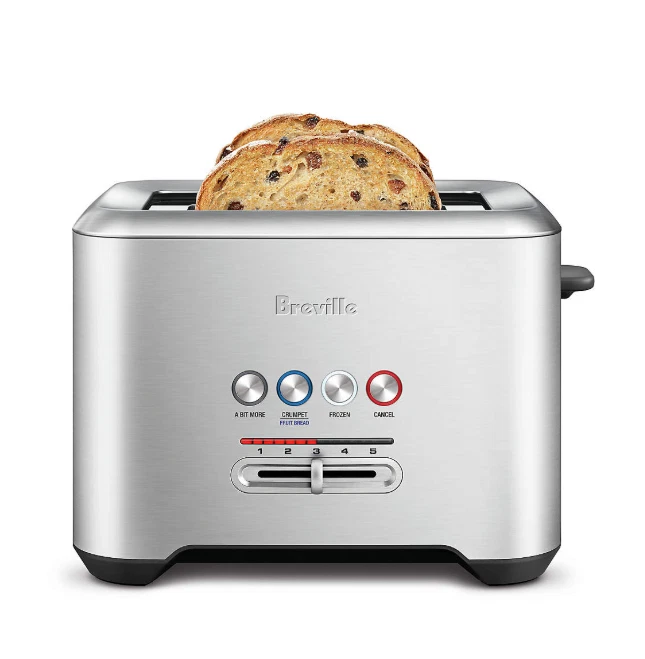Tostadora Breville BTA720XL Bit More, 2 rebanadas, acero inoxidable cepillado, gratis EE. UU. Foto 2 de 4