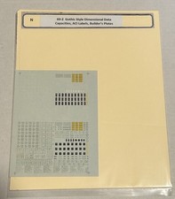 MICROSCALE N DECAL-GOTHIC DIMENSIONAL DATA-CAPACITIES, ACI s, BLDR PLATES 60-2