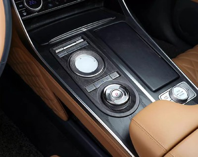 For Genesis GV80 2021-2025 Wood Grain Central Console Gear