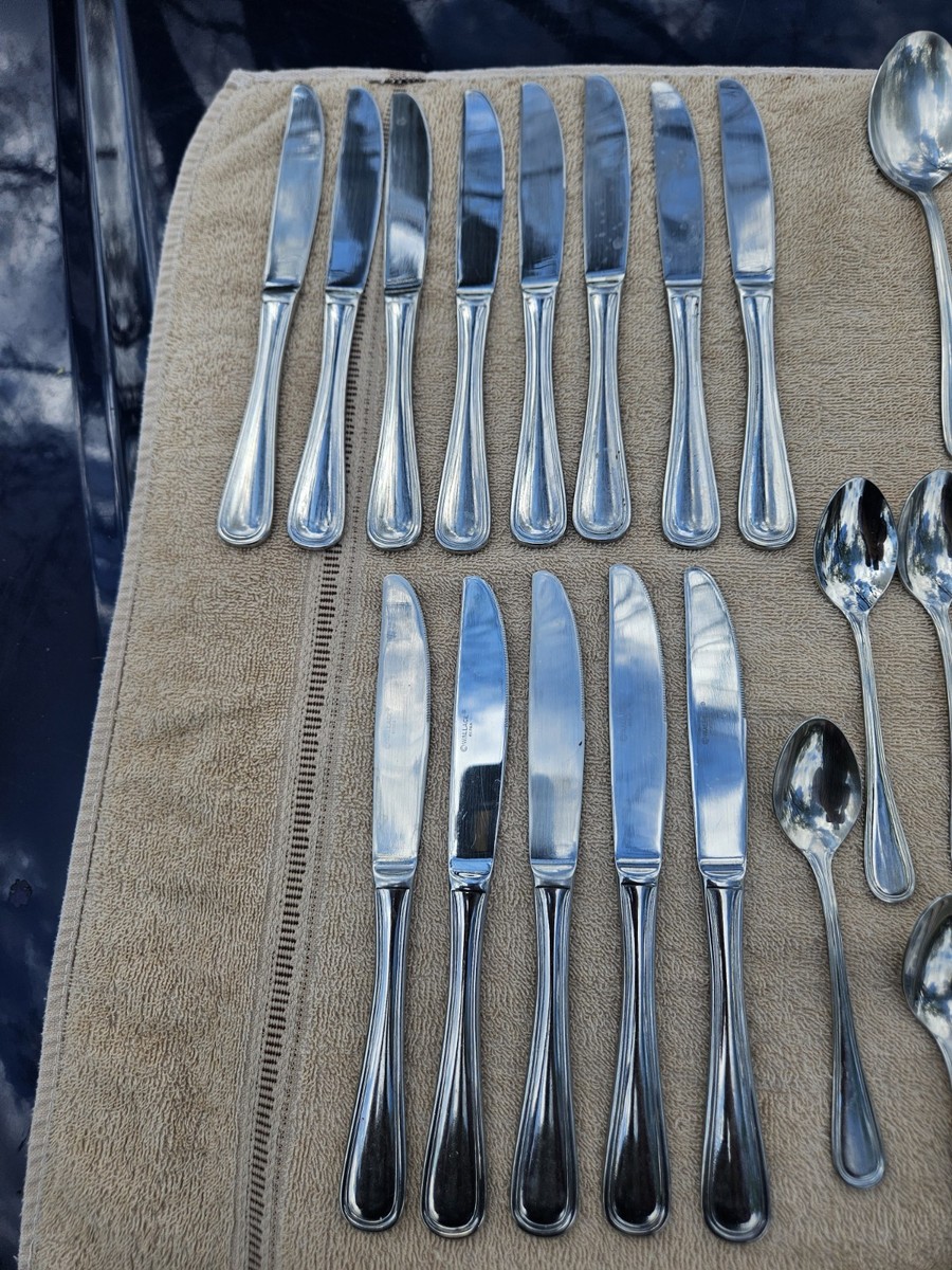 Wallace 70 Piece 18/10 Stainless Flatware Set Made In Korea | eBay
