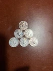 Lot of Six (6) 0.10 (1/10) Troy Ounce .999 Silver Walking Liberty Round Designs