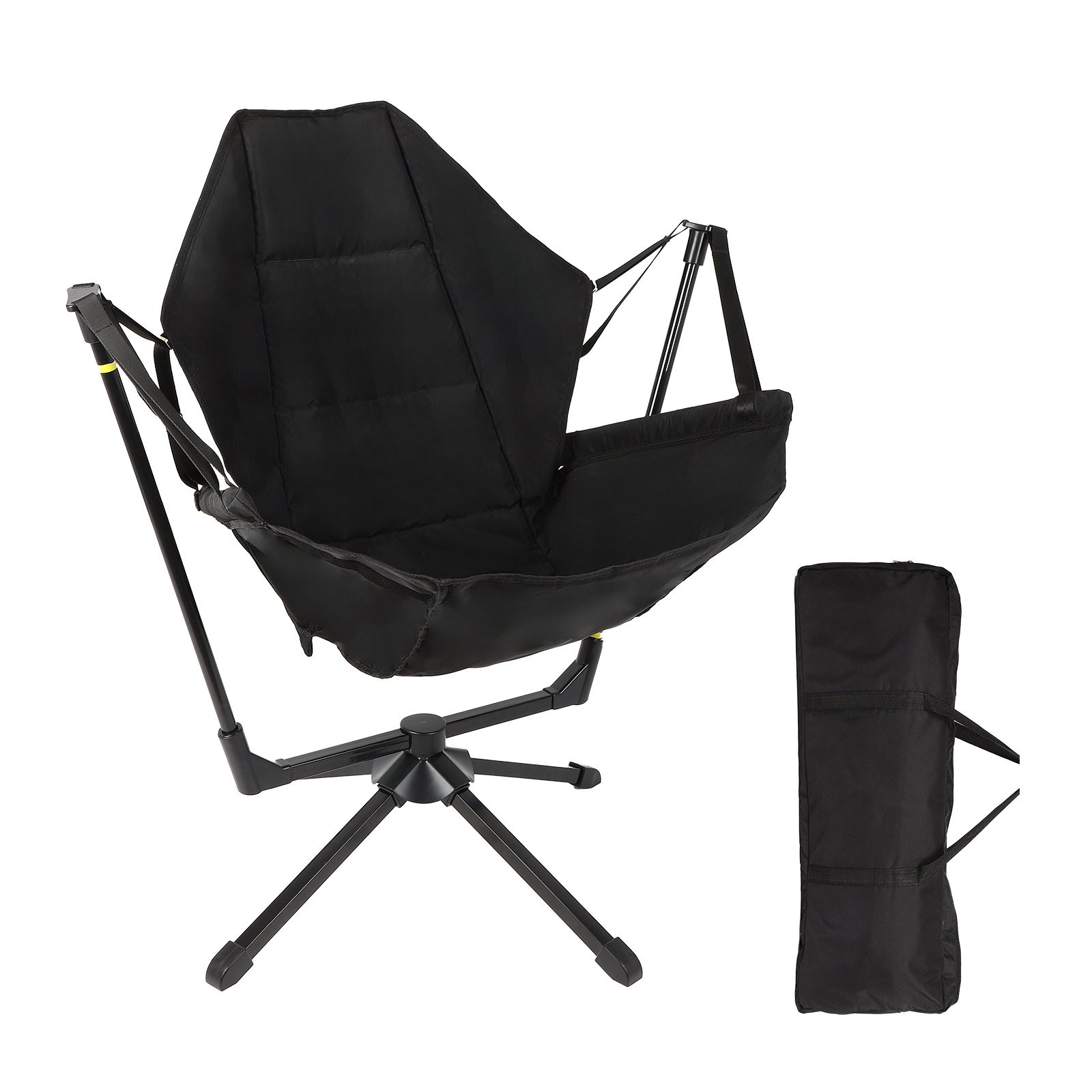 , 360&deg; Swivel Chair With Adjustable Backrest, Foldable