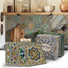 12Pcs Tile Stickers 5.9x5.9 inch Tile Decals Peel and Stick Backsplash Adhesi...