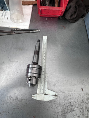 Ridgid Supreme 2T2 Drill Chuck, 0-3/8'' Capacity, #2MT Shank, Chuck Key Included