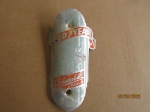 VTG Goodyear Hi-Way Patrol Columbia Bicycle Bike Head Badge Emblem Name Plate