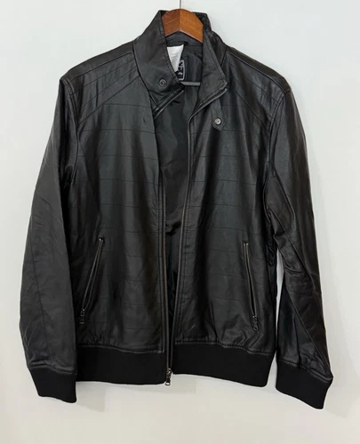 Giacca bomber Rick Owens in pelle di agnello nero taglia 40 #222