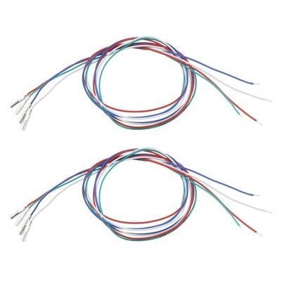 eMagTech 2 Sets(8PCS) Cartridge Phono Cable Leads White, blue, green, red 