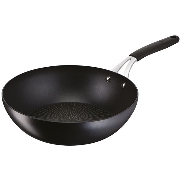 Wok Lagostina 28cm en aluminium pour cuisiner sans matière grasse