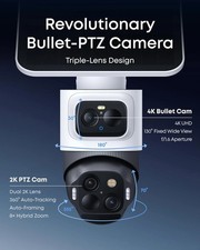 eufy eufyCam S4 Solar Security Camera Wireless Outdoor 4K UHD Color Night Vision