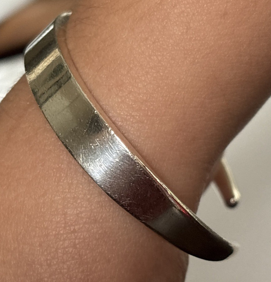 Classic Concave Design Solid 925 Sterling Silver … - image 3