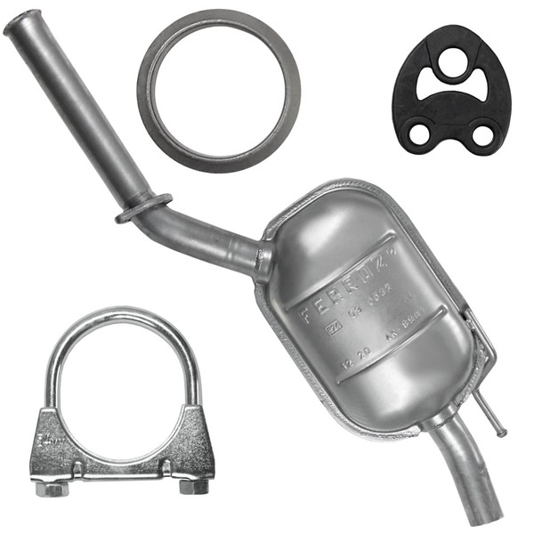 Auspuff Mitelltopf MittelschalldäMpfer Montagesatz Mercedes 190 W201 2.0I 2.0 D-image