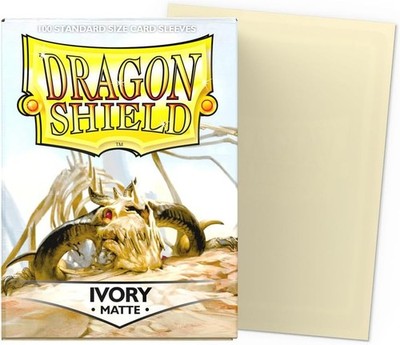 Dragon Shield Card Sleeves - Matte Ivory White - 100 ct Sleeves