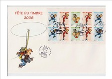 ENVELOPPE 1er JOUR grand format N° 3877 / 79 FETE DU TIMBRE 2006 SPIROU GAILLAC