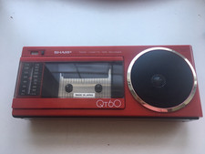 1980 s SHARP AM FM 9 1/2" Cassette Player Recorder-Tested, Fully Working, Clean
