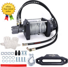 20000lbs Hydraulic Winchsteel Cable 12in X 78ftgear Ratio361 Hydraulic Moto 20000lbs Hydraulic Winchsteel Cable 12in X 78ftgear Ratio361 Hydraulic Moto