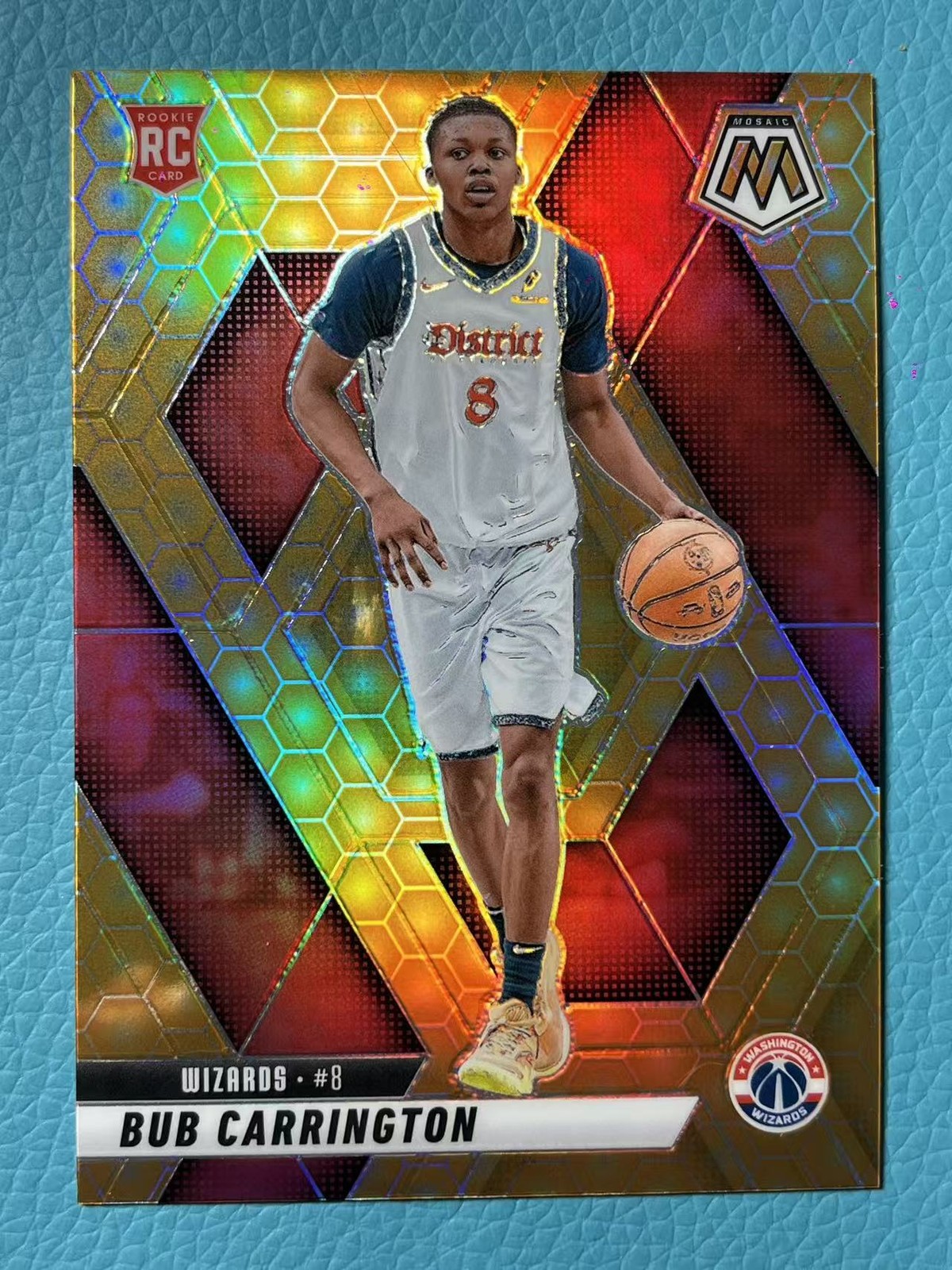 Bub Carrington 2024-25 Panini Mosaic Honeycomb SSP Case Hit RC Wizards #206