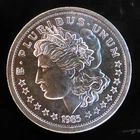 1985 Morgan Dollar Design Trade Unit Mint Vtg Bullion-0.999 Silver 1 Oz Art Coin