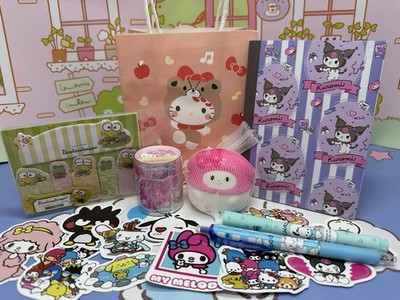 SANRIO Geschenktüte Notizbuch Schreibwaren Squishy Sticker Rolle Stift Textmarker Sticker