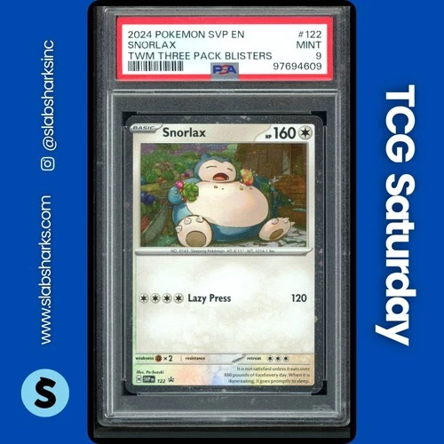 2023 POKEMON SV BLACK STAR PROMOS - SVP EN #122 SNORLAX PSA 9
