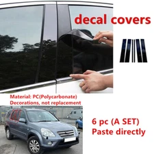 Window Pillar Posts Trim Cover Door Decor Sticker Fit For Honda CR-V 2002-2006